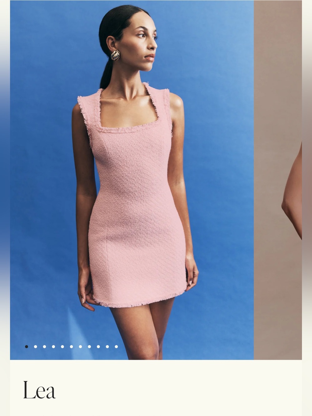 Meshki Pink Tweed Mini Dress